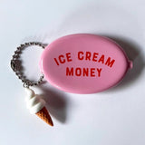 Ice Cream Money Pocket Bag Charm Keychain