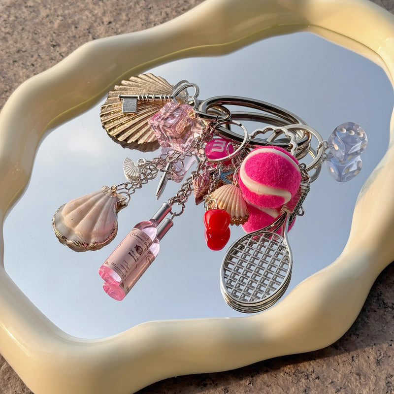 Beachy Gym Class Bag Charm Keychain