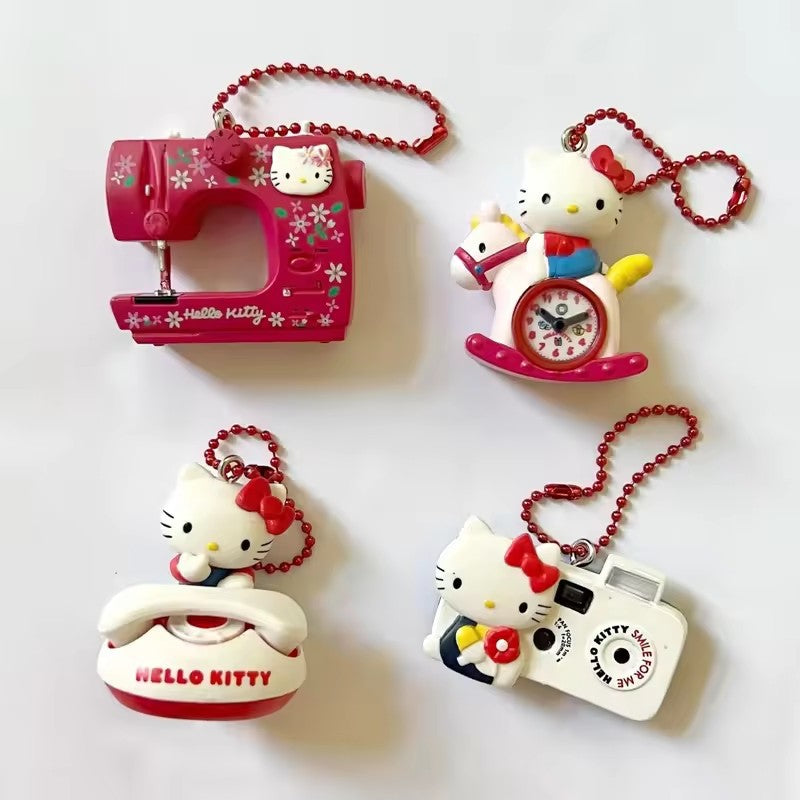 Kitty Family Bag Charm Keychain Set