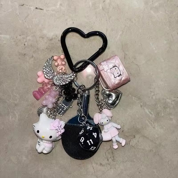 Kitty Play Date Bag Charm Keychain