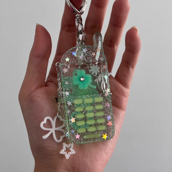 Starry Retro Ringer Bag Charm Keychain