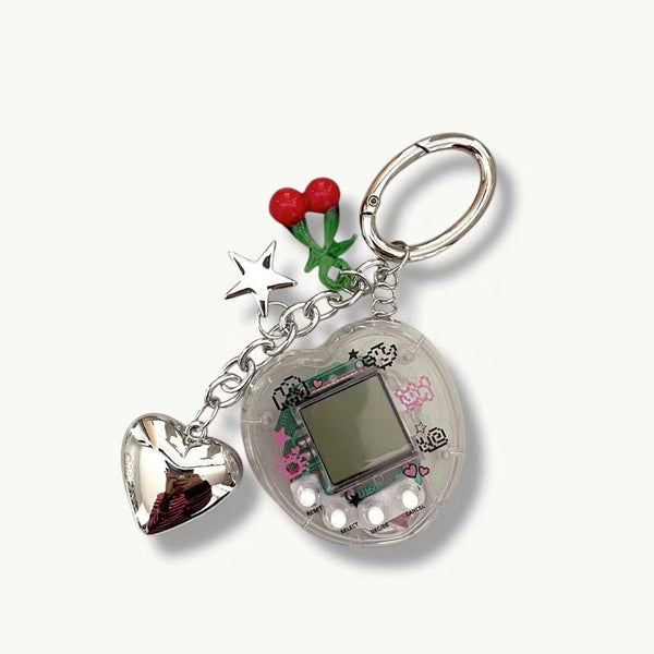 Gaming Nostalgia Keychain Bag Charm in Cherry