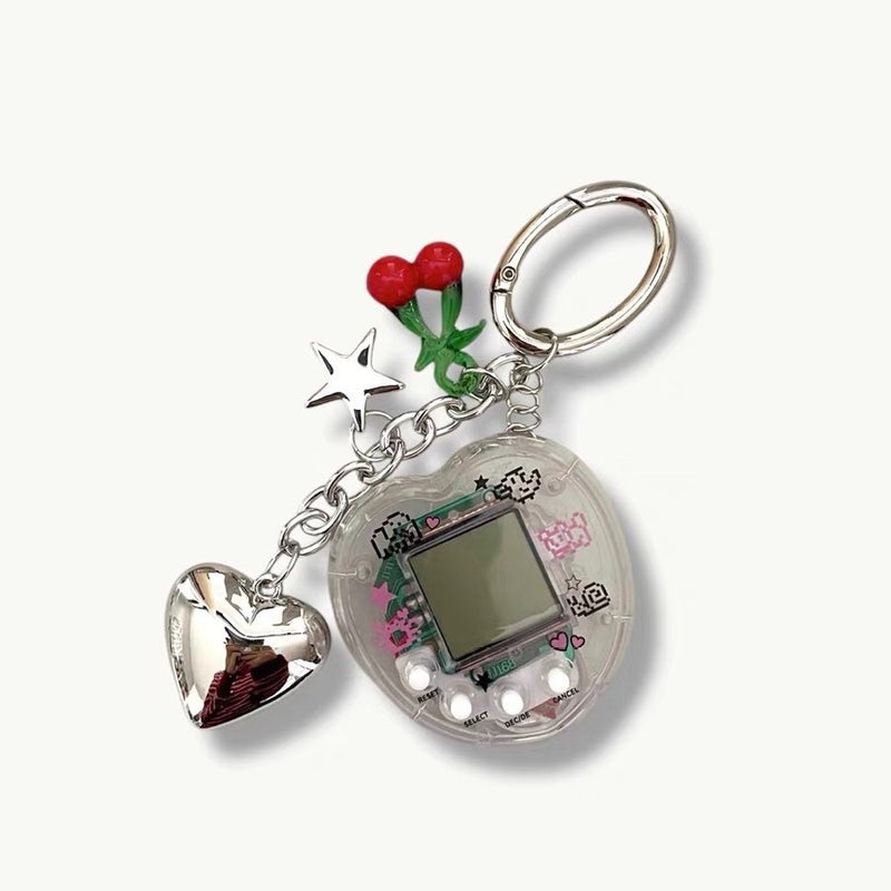 Gaming Nostalgia Keychain Bag Charm in Cherry