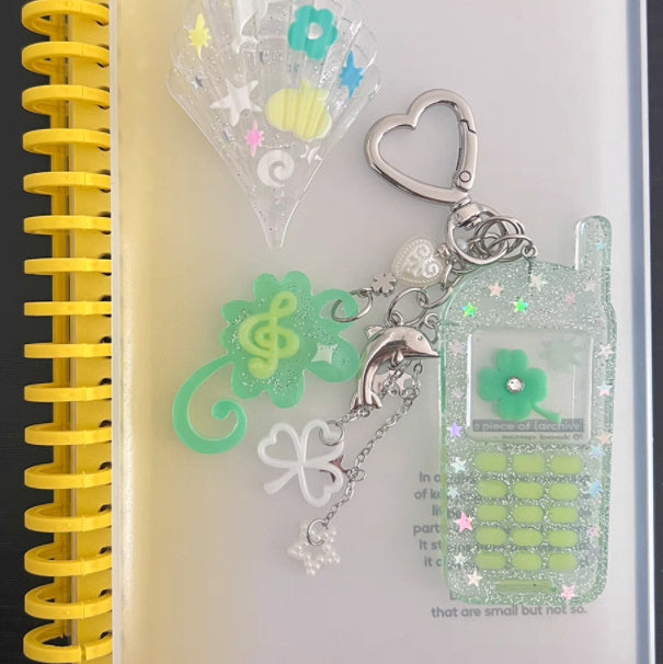Starry Retro Ringer Bag Charm Keychain