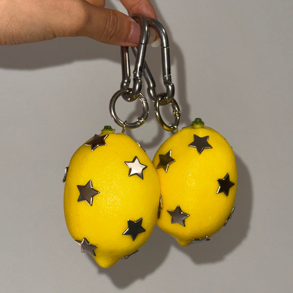 Y2K Lemon Bag Charm Keychain