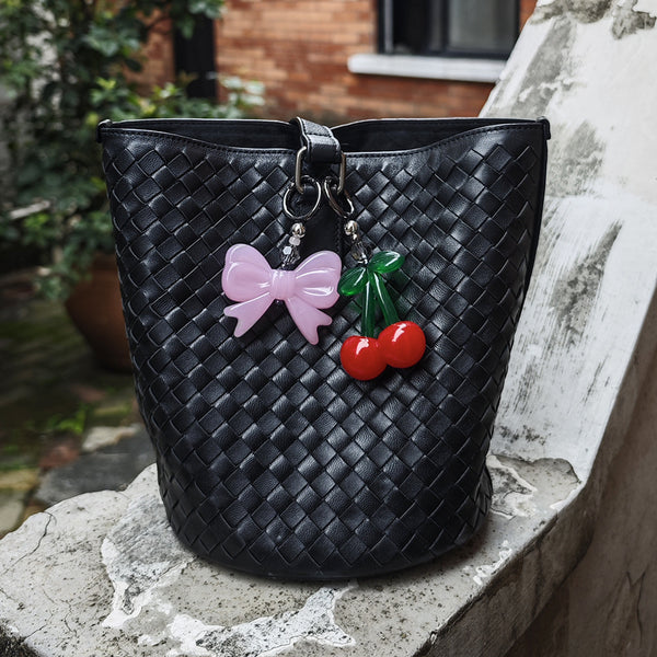 Sunday Cherry Bag Charm Keychain