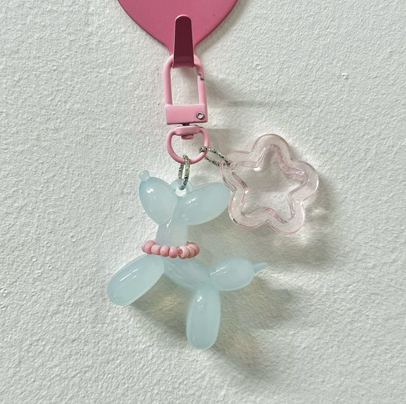 Ballon Puppy Bag Charm Keychain
