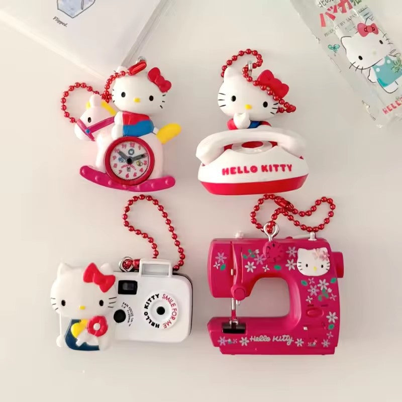 Kitty Family Bag Charm Keychain Set