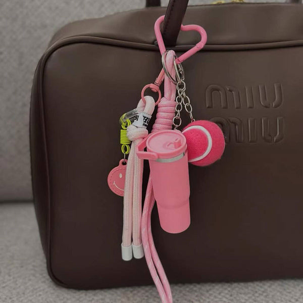 Tennis Gal Bag Charm Keychain