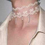 Ivory Teardrop Chocker