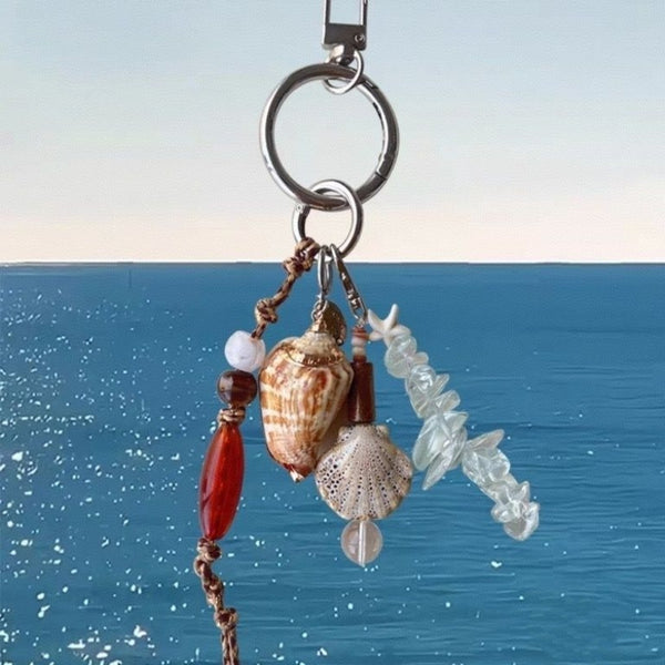 Sea Shell Bag Charm Keychain