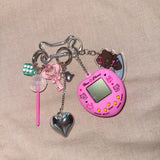 Electric Play Date Bag Charm Keychain