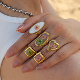 Spring Garden Ring in Pink