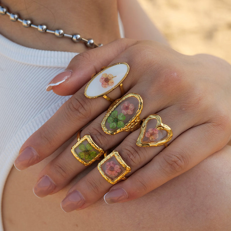Spring Garden Ring in Pink