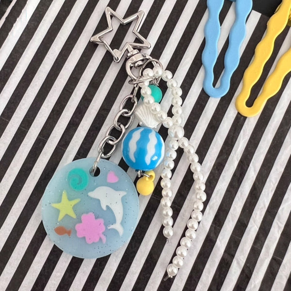 Aquarium Gift Store Bag Charm Keychain