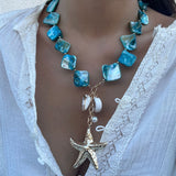 Beachside Breeze Necklace in Ocean