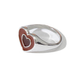Heart Wave Ring in Chocolate