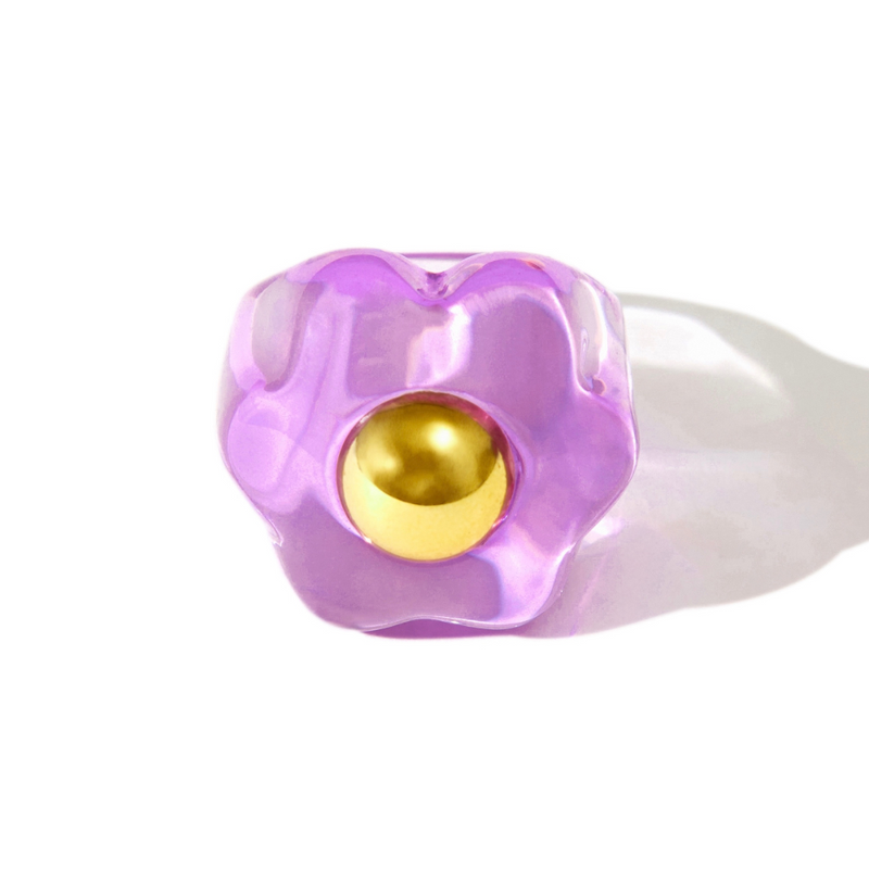 Jelly Flower Ring in Blueberry