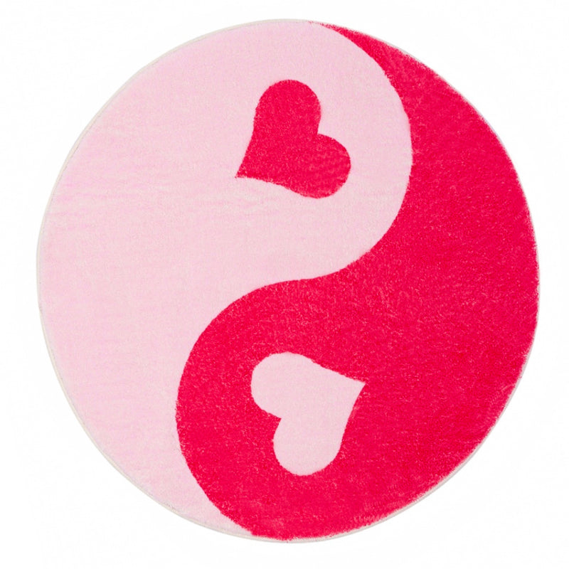 Ying Yang Rug in Cherry