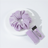 Velvet Scrunchie Set in Blueberry