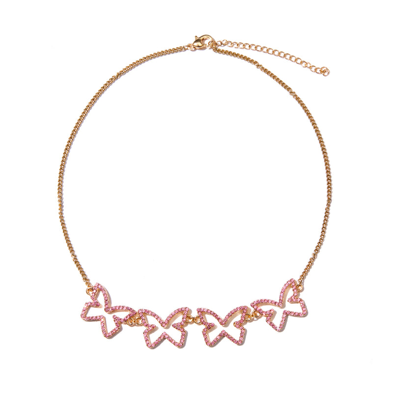 Diamond Wings necklace in Rose