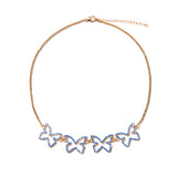 Diamond Wings necklace in Blue
