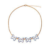 Diamond Wings necklace in Blue