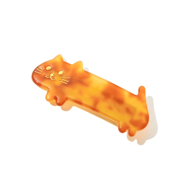 Kitty Hair Clip in Orange