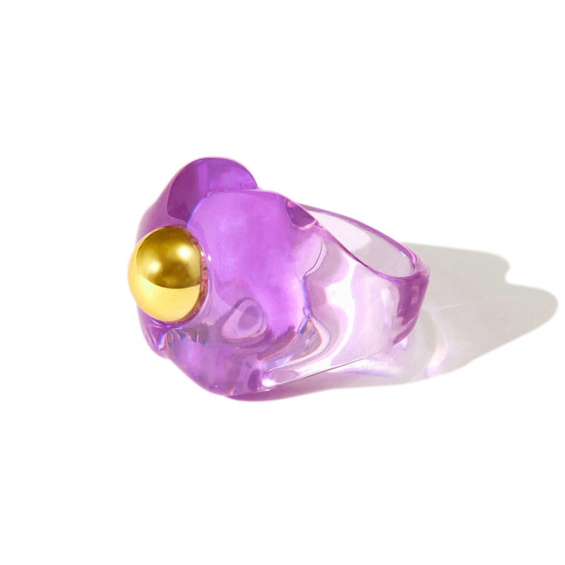 Jelly Flower Ring in Grape