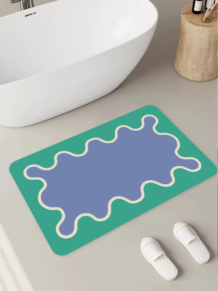 Coral Bath Mat in Ocean