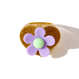 Flower Candy Ring in Blueberry