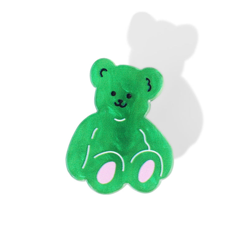 Green Teddy Hair Clip