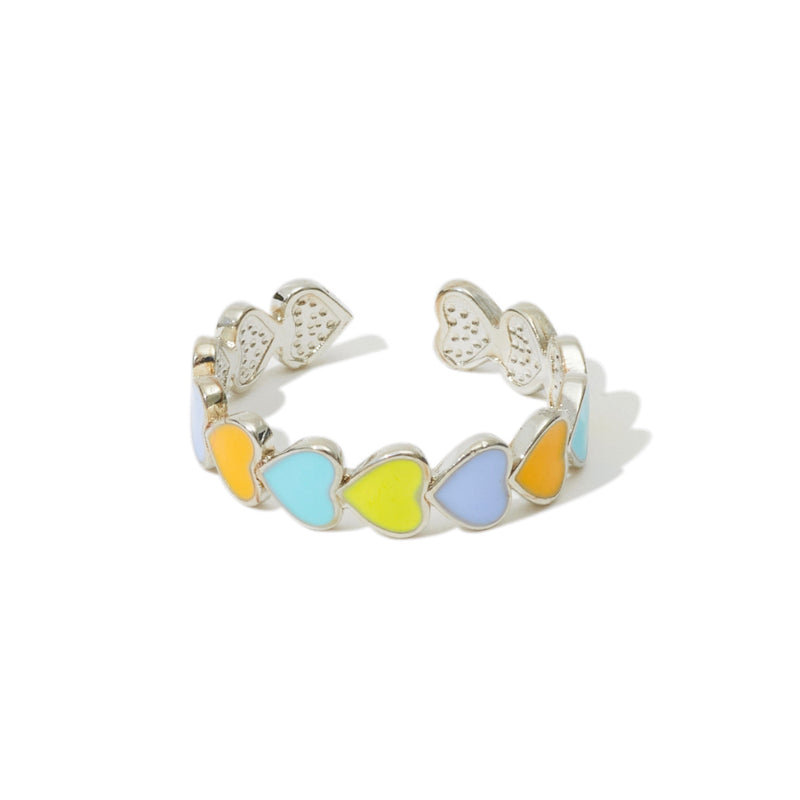 Chain of Hearts Ring in Macarone