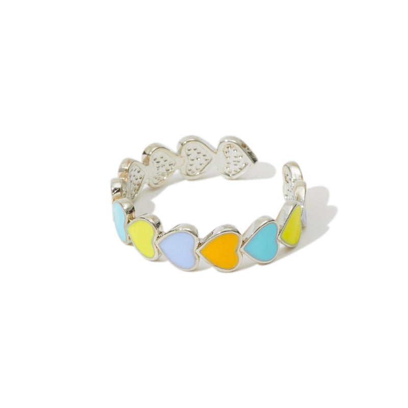 Chain of Hearts Ring in Macarone