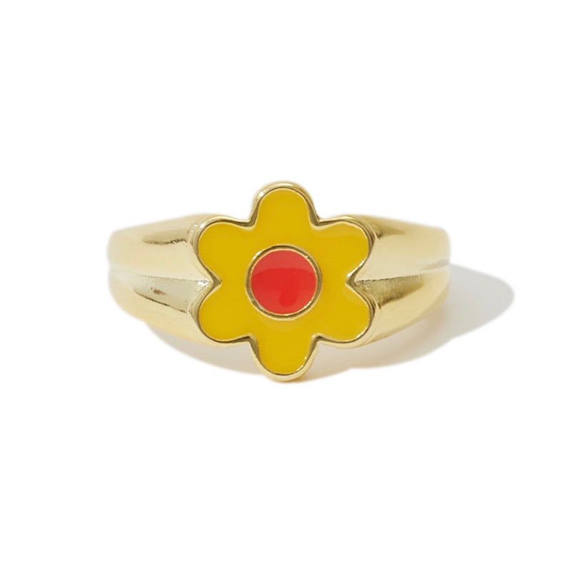 Flower Child Ring in Orange