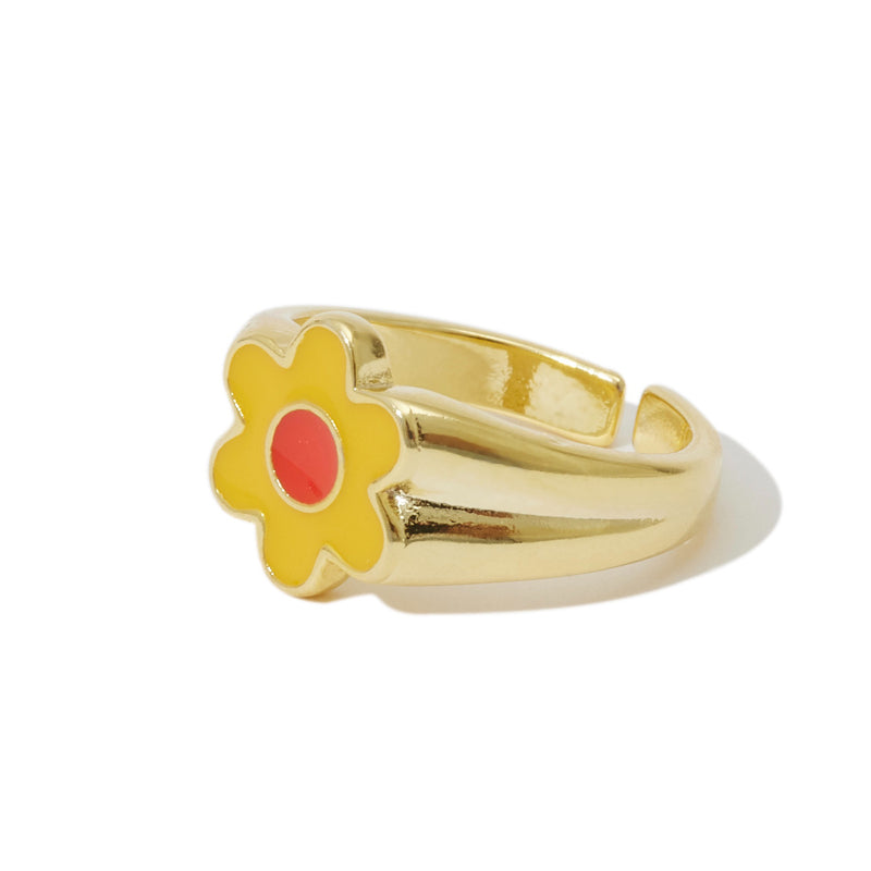 Flower Child Ring in Orange