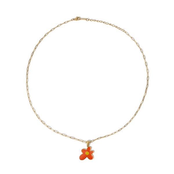 Flower Child Necklace in Orange