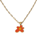 Flower Child Necklace in Orange