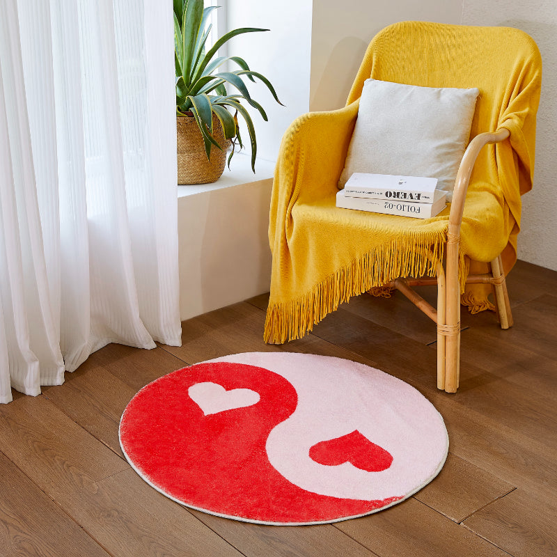 Ying Yang Rug in Cherry