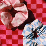 Strawberry Checkered Scrunchie