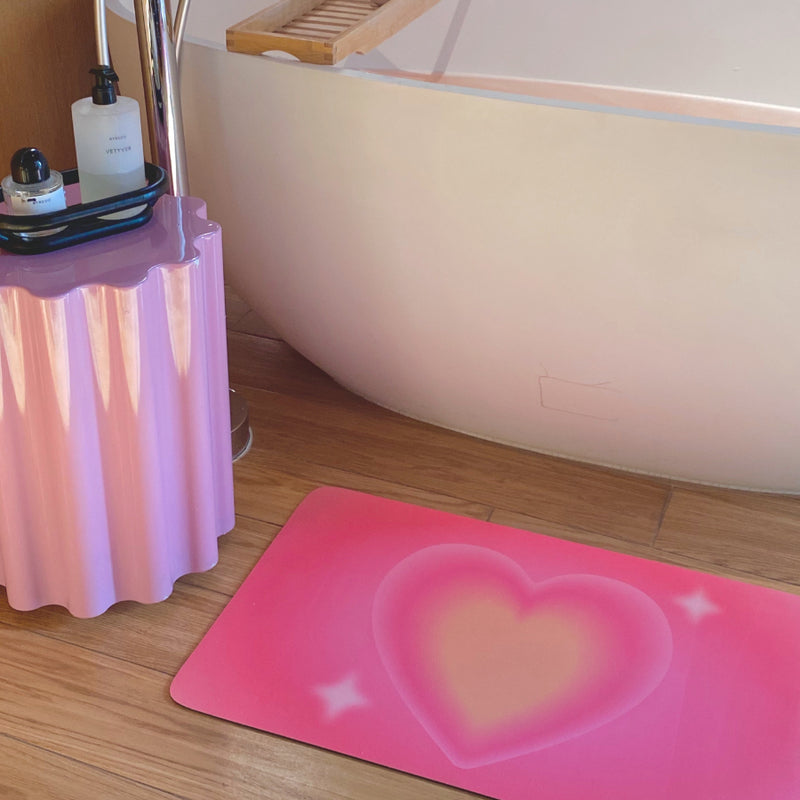 Sweet Heart Innovative Quick Dry Bath Mat