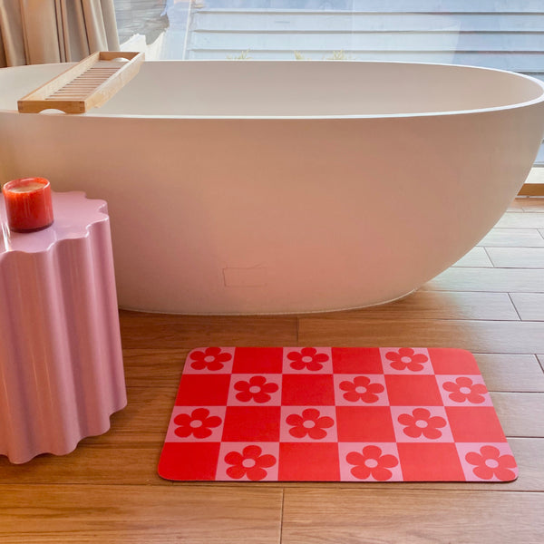 Flower Field Innovative Quick Dry Bath Mat