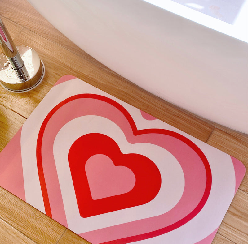 Heart Wave Innovative Quick Dry Bath Mat – shopsnackbreak