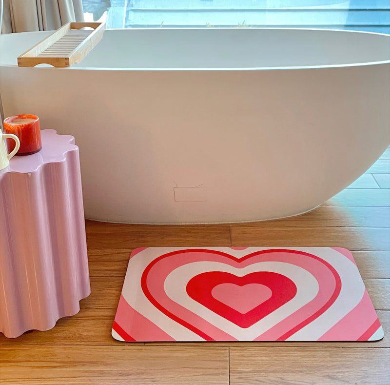 Heart Wave Innovative Quick Dry Bath Mat