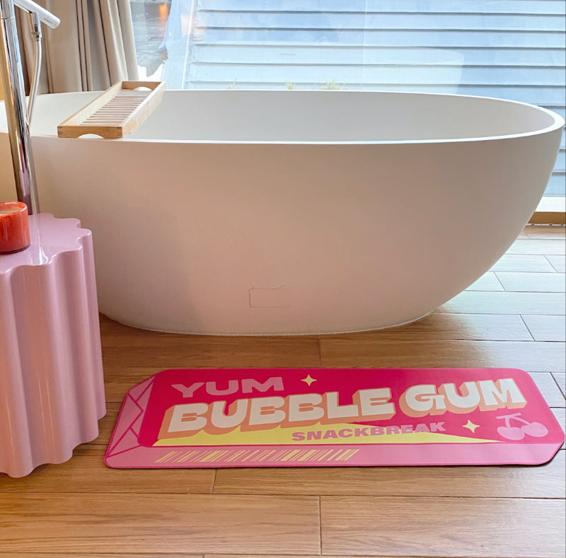 Bubble Gum Quick Dry Machine Washable Bathroom Kitchen Mat – HITRUG